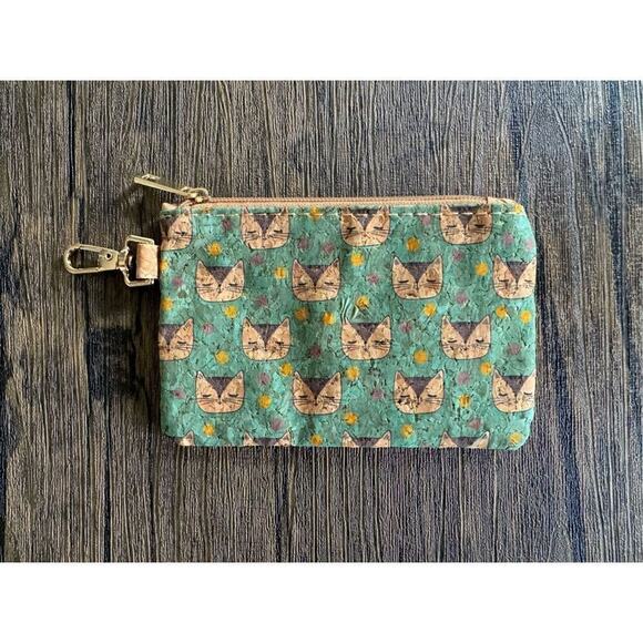 Kitty Cat Coin Purse Wallet Key Holder Purse Charm New Boho Wallet - Picture 1 of 3